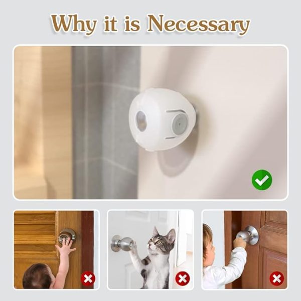 2 Pcs Door Knob Cover Baby Safety Door Knob Covers Doorknob Locks Child Children Kids Proof/hcd