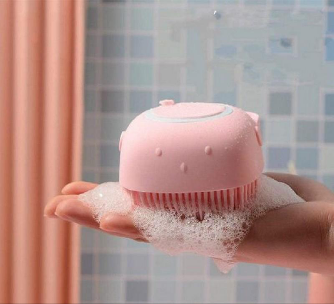 Shampoo massager silicone brush/scrubber