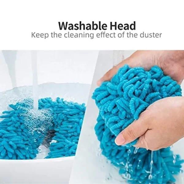 FLEXIBLE MICROFIBER DUSTER WITH EXTENSION POLE