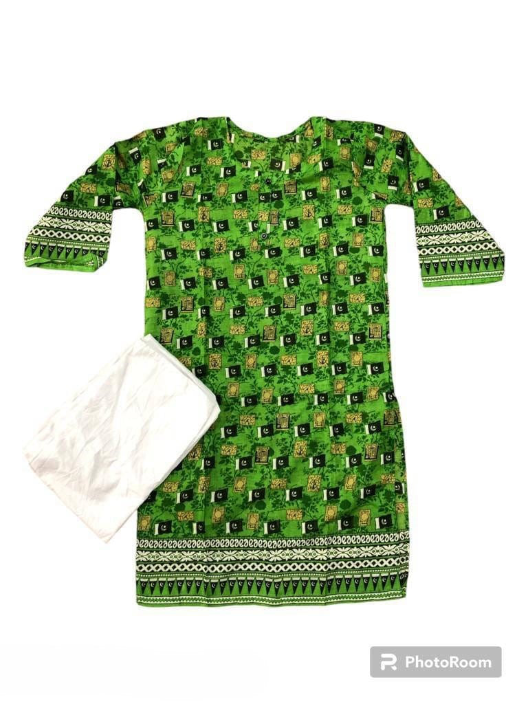 2 Pcs Women's Stitched Lawn Printed Suit