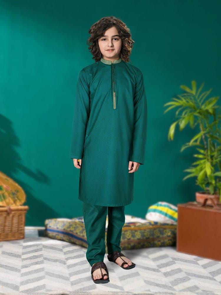 2 Pcs Boy's Kurta Shalwar Suit