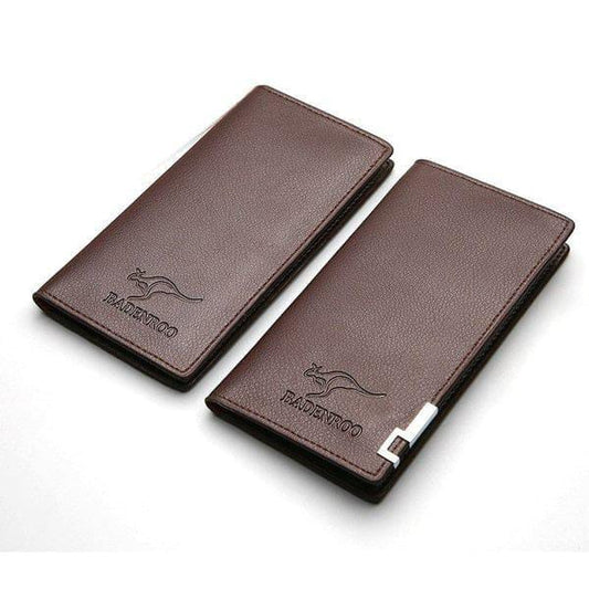 Unisex Vintage Long Fold, Leather Wallet