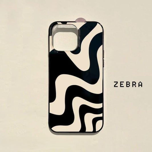 iPhone Back Cover Only - Zebra Wavy Stripes Design