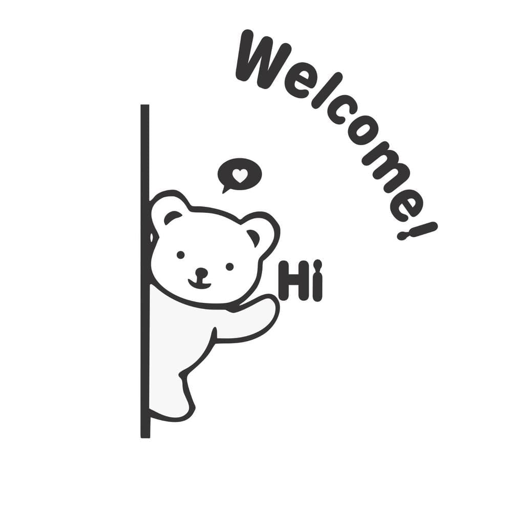 Welcome Teddy Design Wall Art Paintings