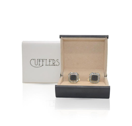 Cufflers Classic Octagon Shape Crystal Cufflinks