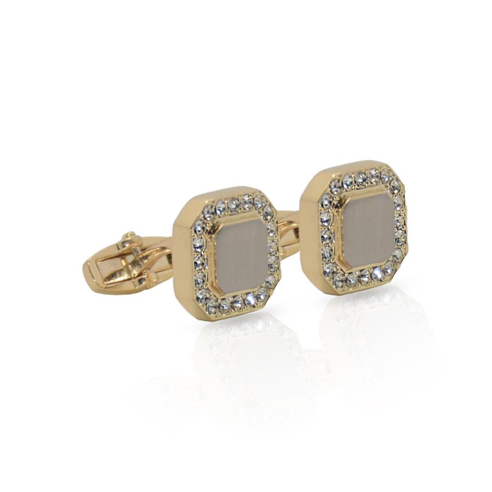 Cufflers Classic Octagon Shape Crystal Cufflinks