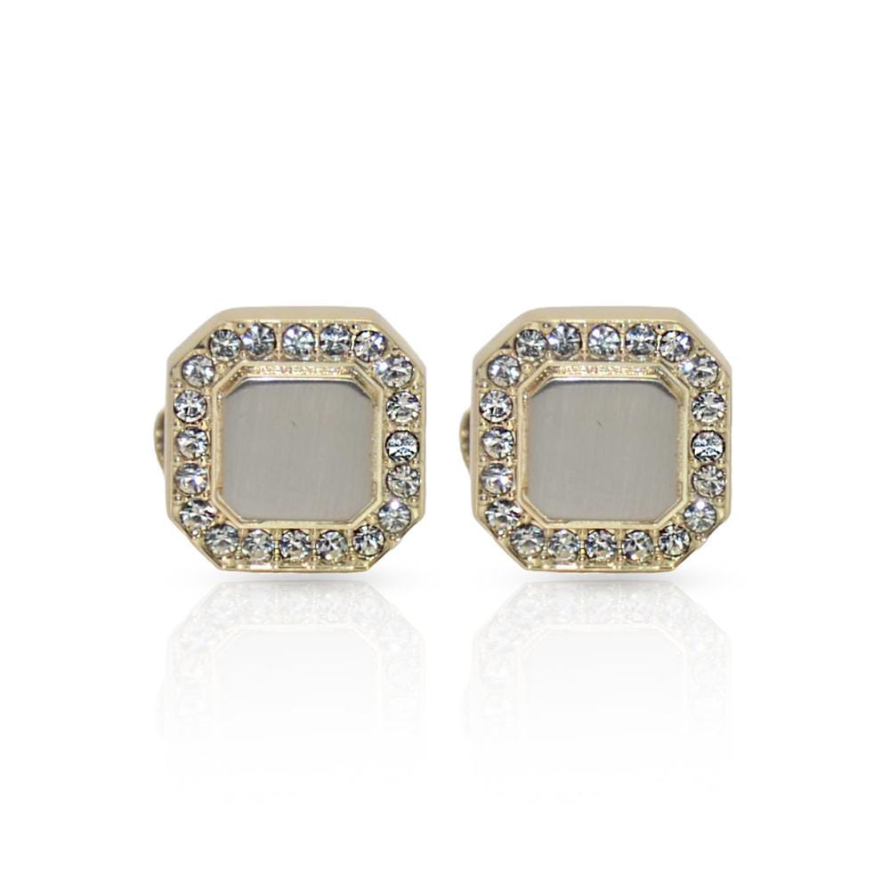 Cufflers Classic Octagon Shape Crystal Cufflinks