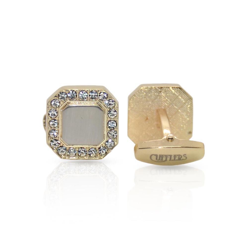 Cufflers Classic Octagon Shape Crystal Cufflinks