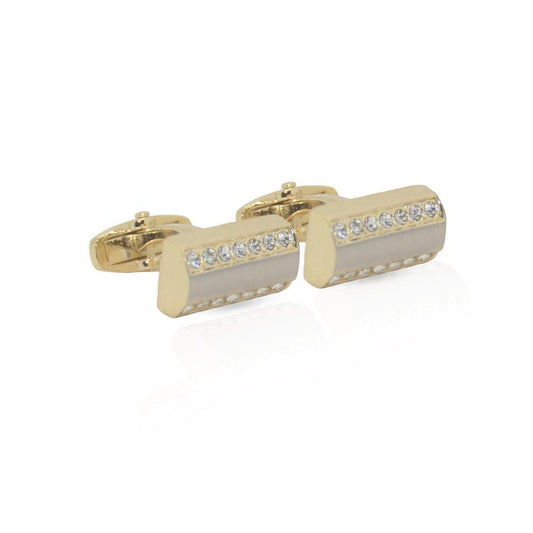 Cufflers Classic Rectangle Crystal Cufflinks