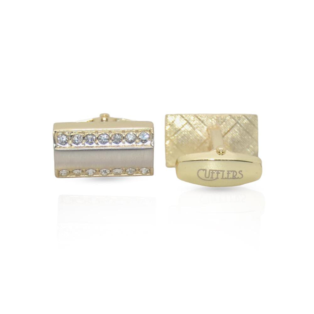 Cufflers Classic Rectangle Crystal Cufflinks