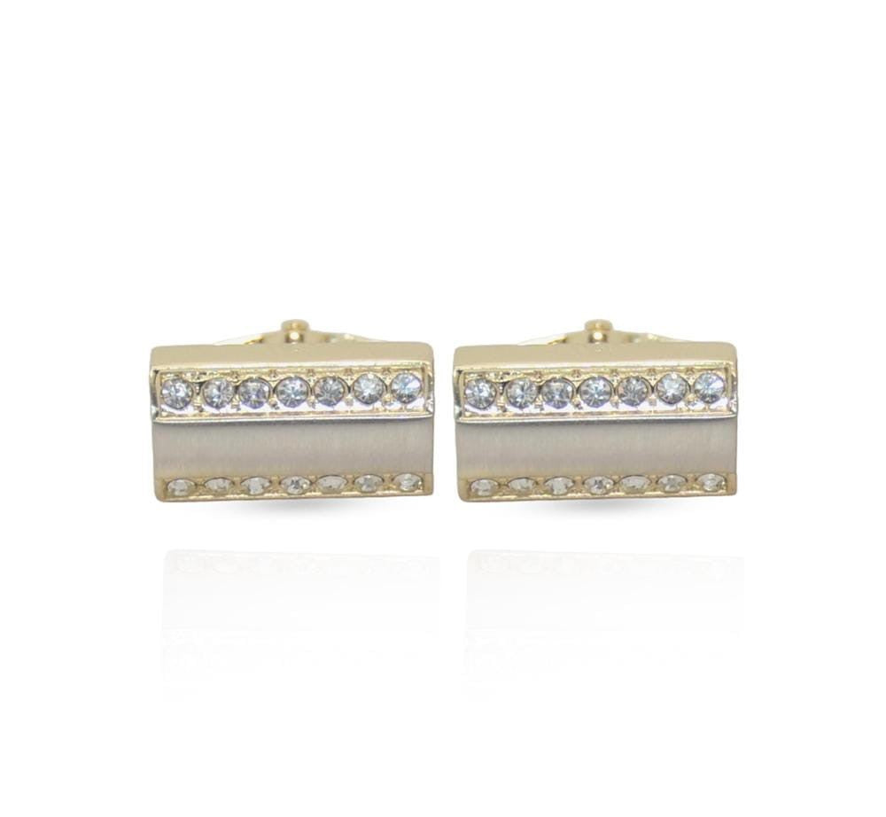 Cufflers Classic Rectangle Crystal Cufflinks