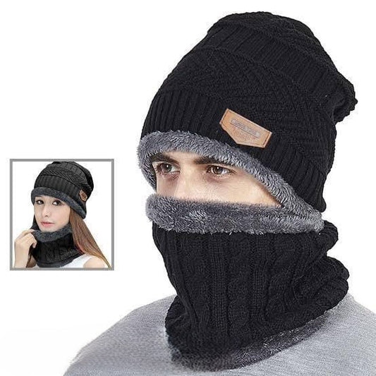 Unisex Woolen Cap With Neck Warmer