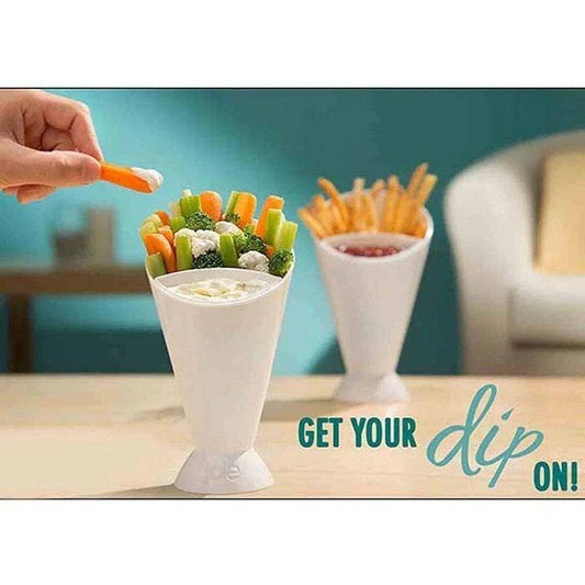 French Fries Cup Potato Fries Holder With Ketchup Holder For Sauce(random Color )