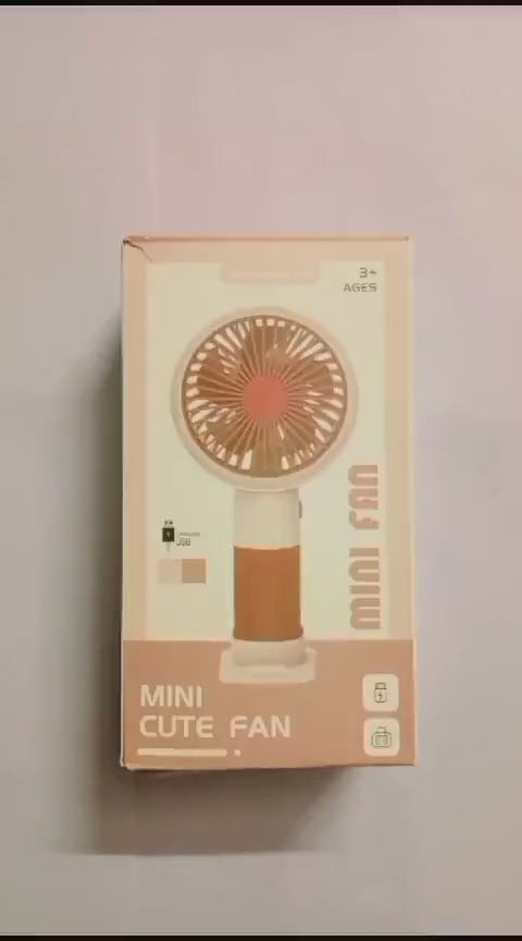 Mini Rechargeable Fan with Mobile Stand