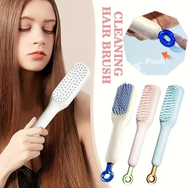 Self-Cleaning Anti-Static Massage Comb/hcd