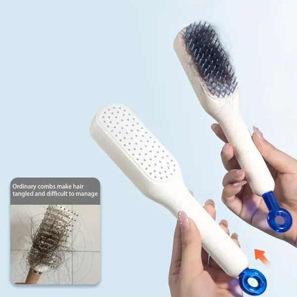 Self-Cleaning Anti-Static Massage Comb/hcd