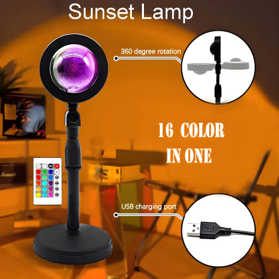 Sunset Lamp Multi Color With Remote/hcd