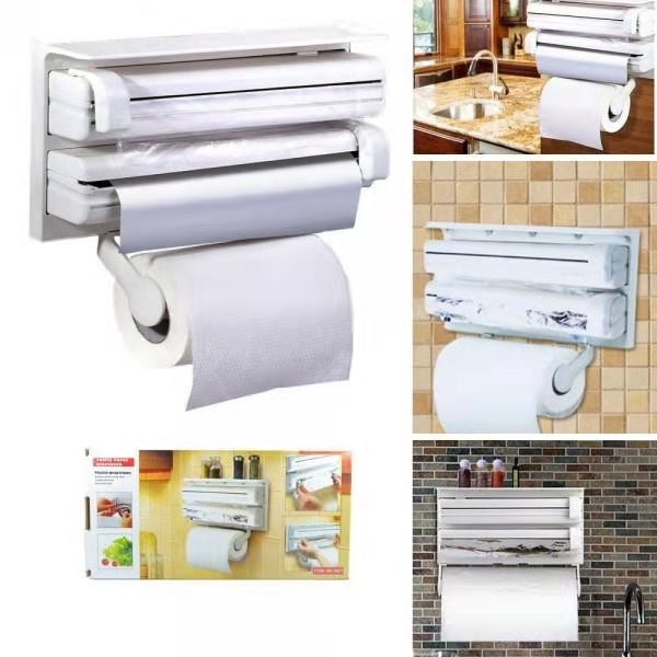 Wall Mount Tissue Paper Dispenser – Triple Paper Roll Dispenser Towel Holder/hcd