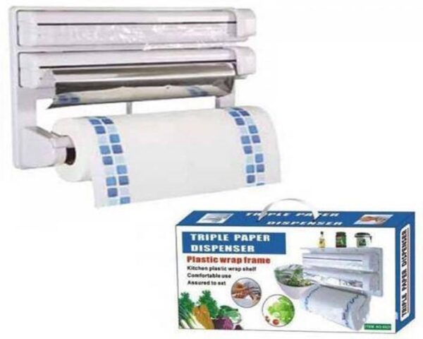 Wall Mount Tissue Paper Dispenser – Triple Paper Roll Dispenser Towel Holder/hcd