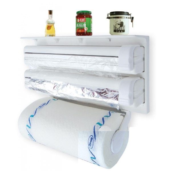 Wall Mount Tissue Paper Dispenser – Triple Paper Roll Dispenser Towel Holder/hcd